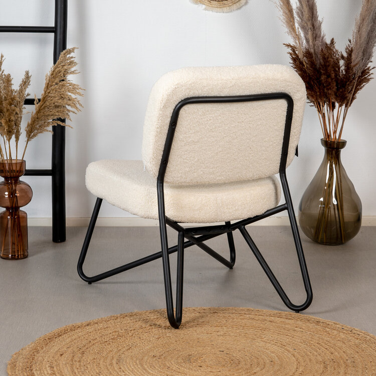 Teddy fauteuil Julia wit