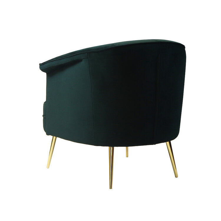 Velvet fauteuil Amy donkergroen