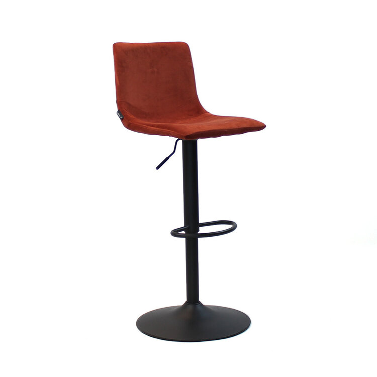 Velvet barkruk Frenkie koper 60-76 cm