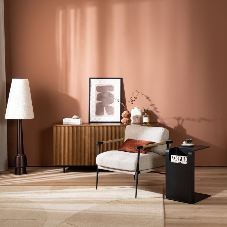 Scandinavische bijzettafel/salontafel Isla zwart