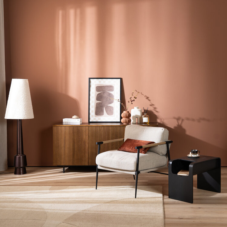 Scandinavische bijzettafel/salontafel Isla zwart