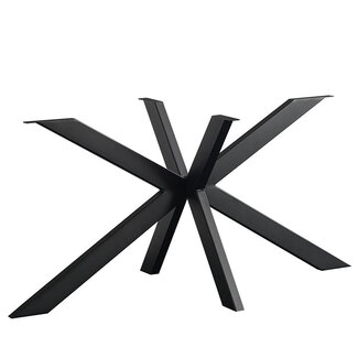 Tafelonderstel spinpoot Mads metaal zwart 180 x 95 cm