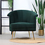 Velvet fauteuil Amy donkergroen