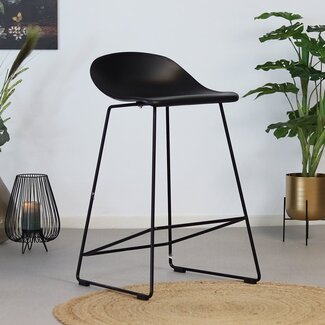 Scandinavische Barkruk Ellen zwart 66cm