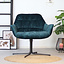 Velvet fauteuil Lizzy draaibaar donkerblauw