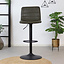Industriële barkruk Boston leer olijfgroen 60-76 cm - draaibaar