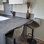 Industriële barkruk Boston leer olijfgroen 60-76 cm - draaibaar