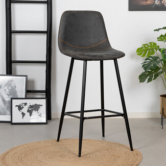 Industriële barkruk Susan antraciet 72 cm