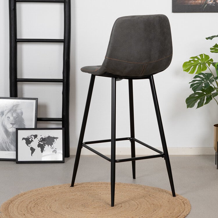Industriële barkruk Susan antraciet 72 cm