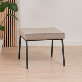 Hocker Espen taupe velvet