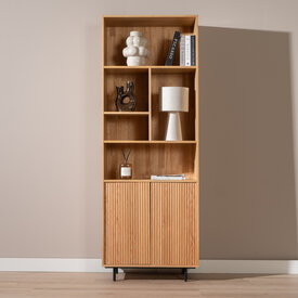 Wandkast Bradley blank eiken 80x220 cm