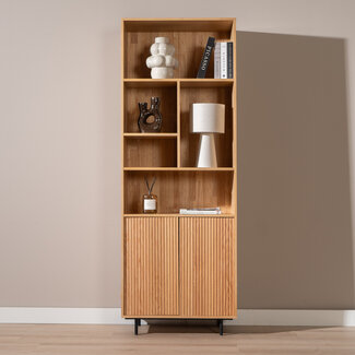 Wandkast Bradley blank eiken 80x220 cm