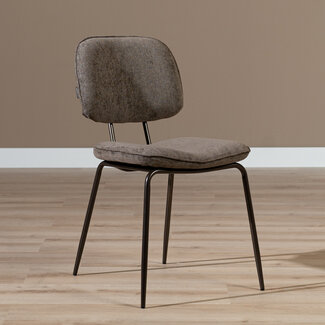 Velvet eetkamerstoel Javi bruin