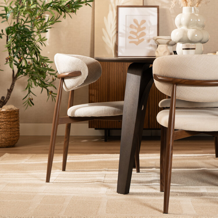 Eetkamerstoel Lara linnen off white