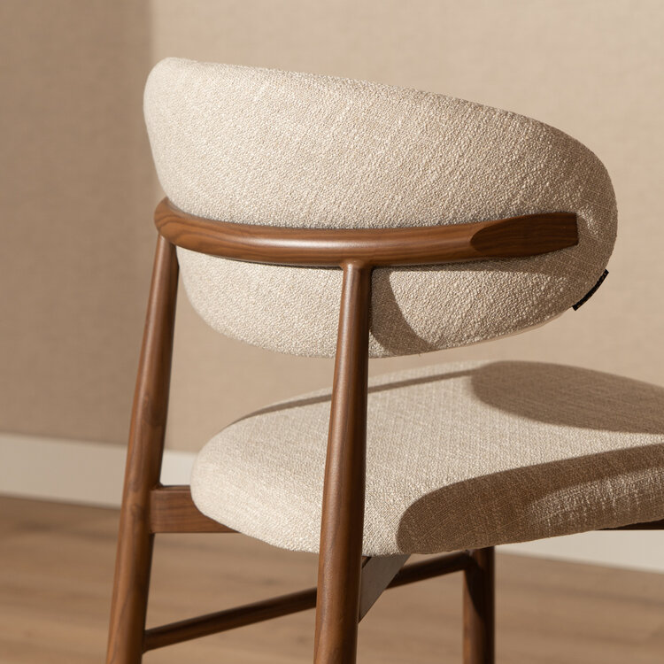 Barkruk Lara linnen taupe 70 cm