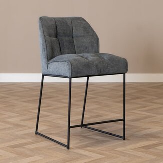 Scandinavische barkruk Jelle antraciet 70 cm