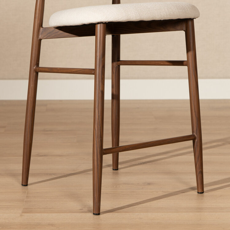 Barkruk Lara linnen off white 65 cm