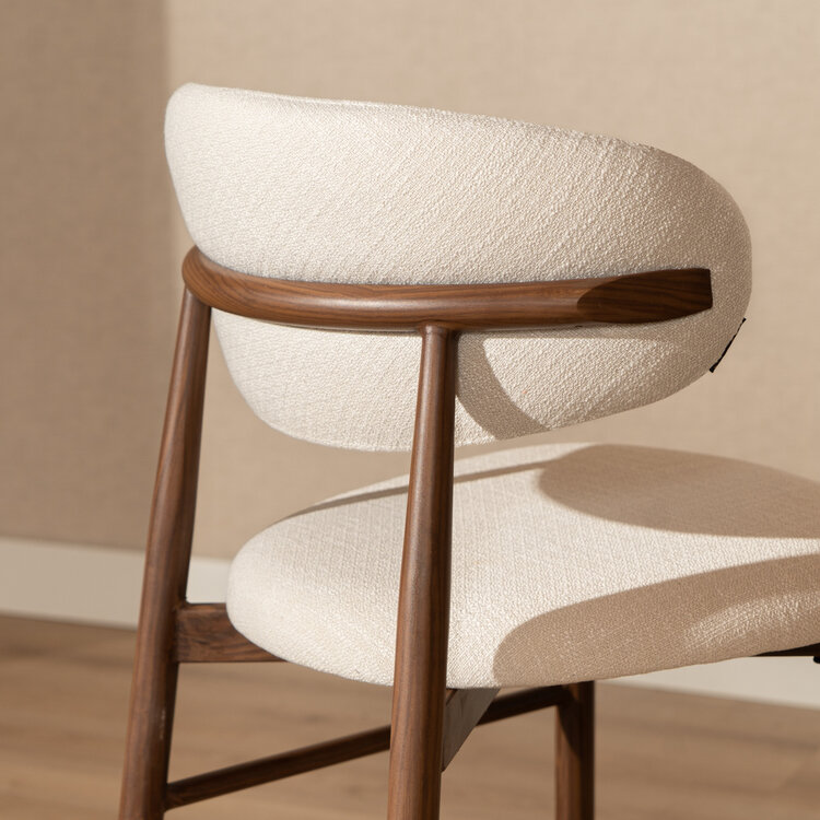 Barkruk Lara linnen off white 70 cm