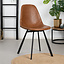 Industriële eetkamerstoel Logan cognac eco-leer