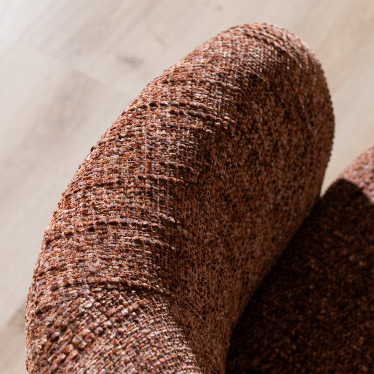 Fauteuil Lenn draaibaar chenille koper