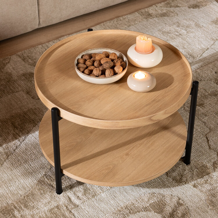 Salontafel Rio Ø58 cm blank eiken