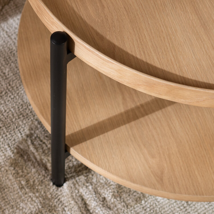 Salontafel Rio Ø58 cm blank eiken