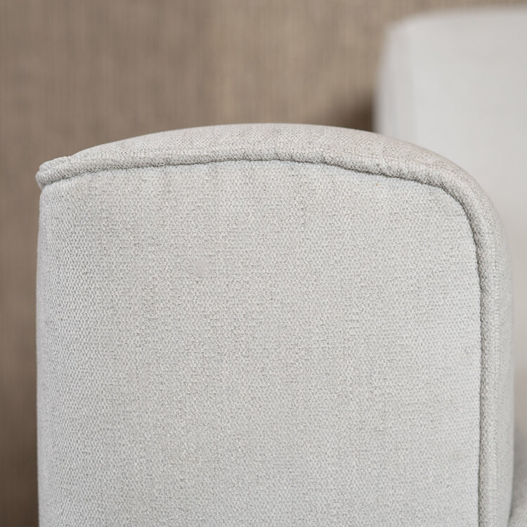 Scandinavische hoekbank Vegas off white stof gemêleerd links/rechts