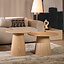Salontafels Ash set van 2 Ø50 en Ø62 cm blank eiken
