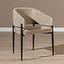 Velvet eetkamerstoel Bret taupe