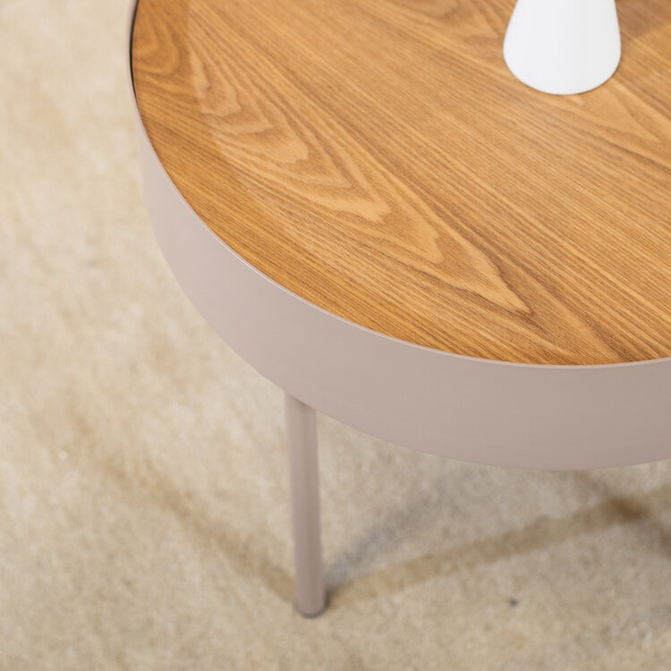 Salontafel Zita rond taupe