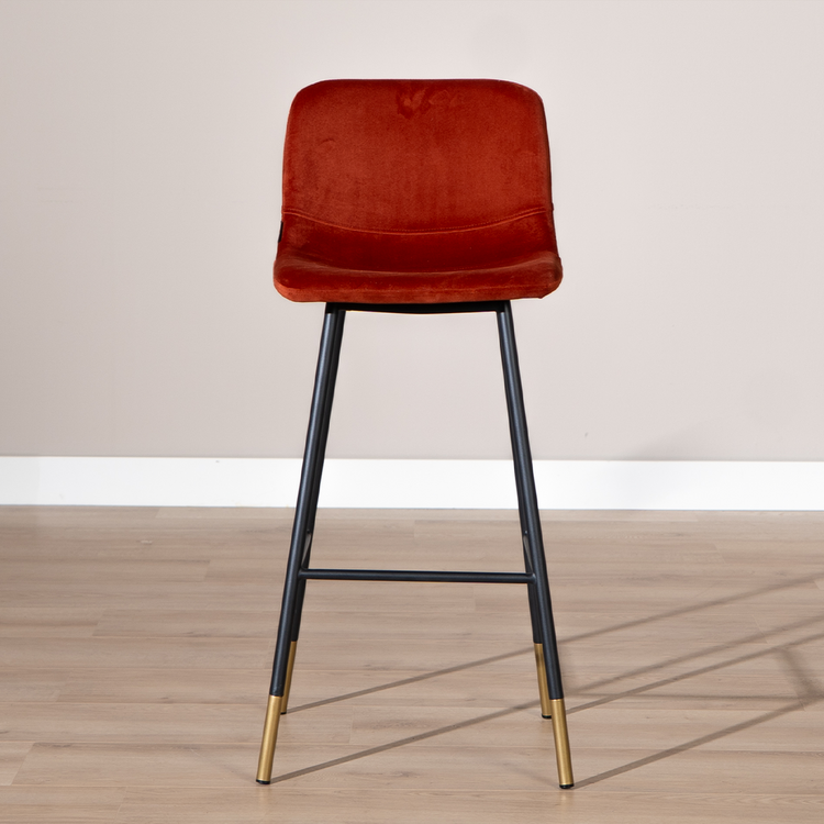 Velvet barkruk Mikky koper 65-78 cm