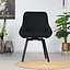 Eetkamerstoel draaibaar Luna ribstof zwart