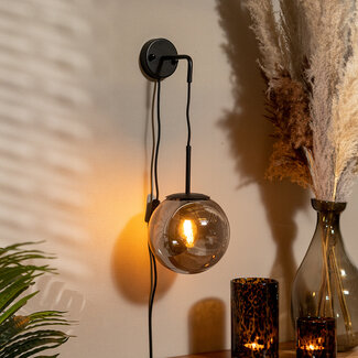 Wandlamp Else 1-lichts Smoke