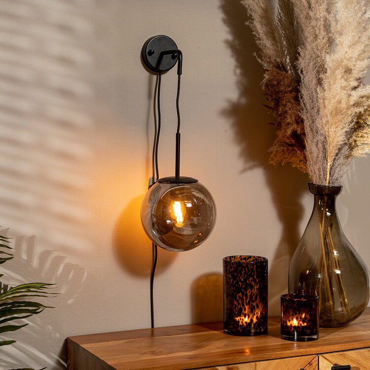 Wandlamp Else 1-lichts Smoke