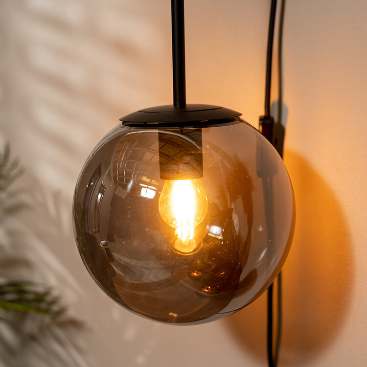 Wandlamp Else 1-lichts Smoke