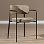 Velvet eetkamerstoel Gio taupe
