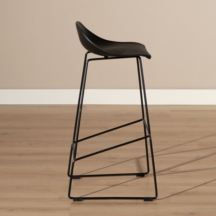 Barkruk Ellen zwart Scandinavisch design 76 cm