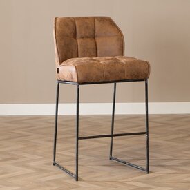 Industriële barkruk Abel cognac 82 cm