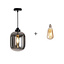 Hanglamp Smoke 30 cm 1-lichts glas met 1 LED lichtbron
