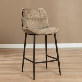 Velvet barkruk Trevi taupe 68 cm