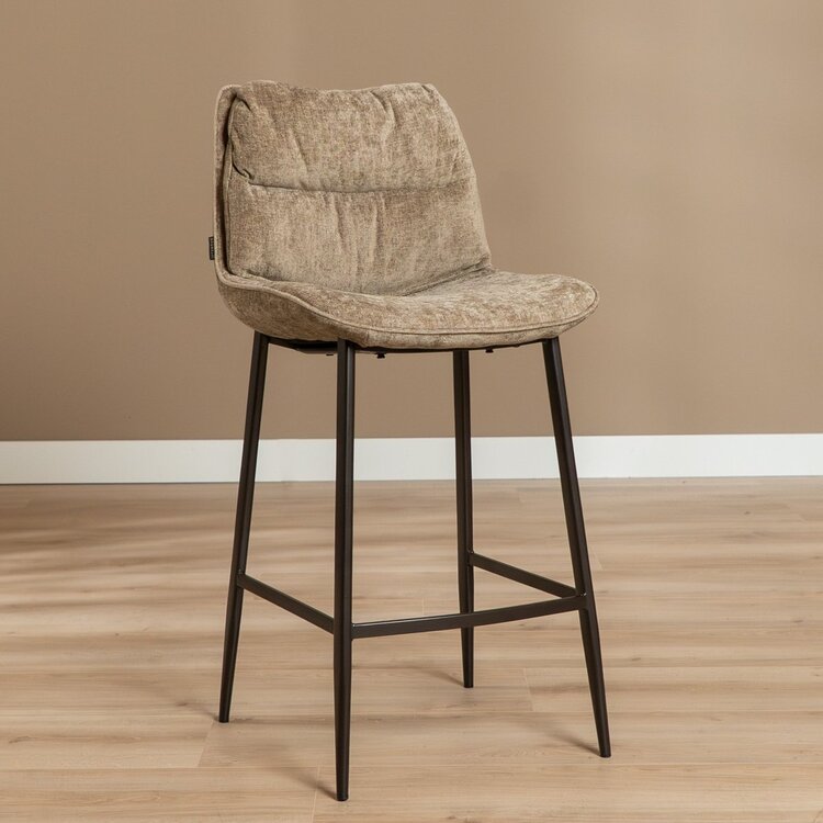 Velvet barkruk Trevi taupe 68 cm