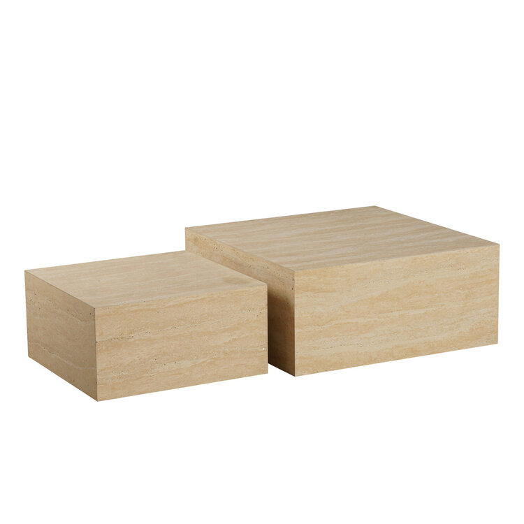 Salontafel/element Ace travertin 60x60x30