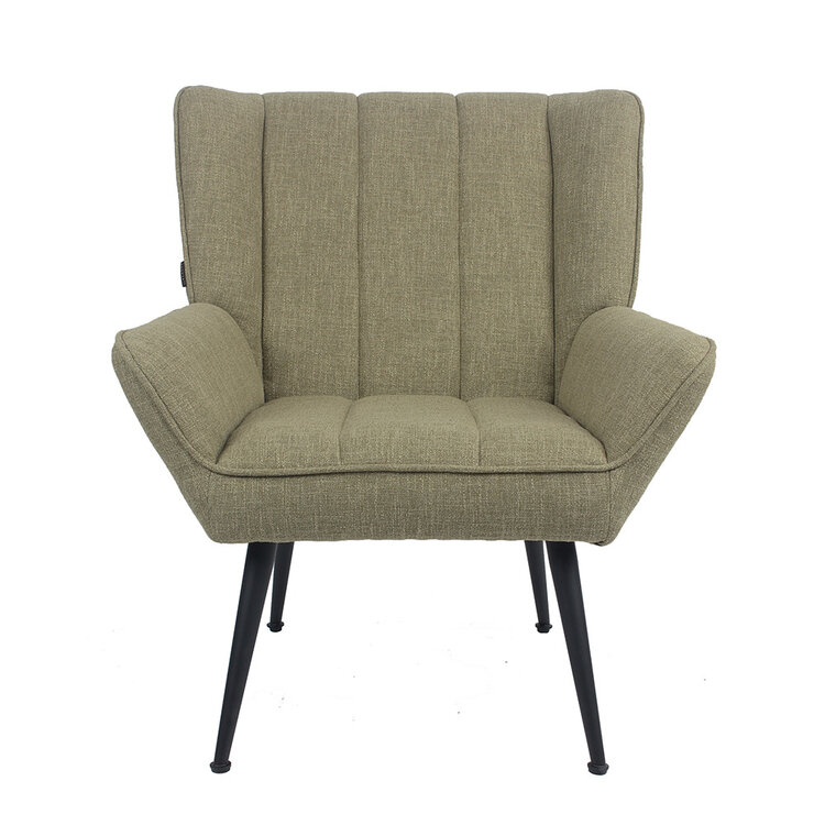 Fauteuil City linnen olijfgroen