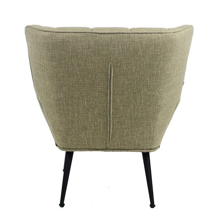 Fauteuil City linnen olijfgroen