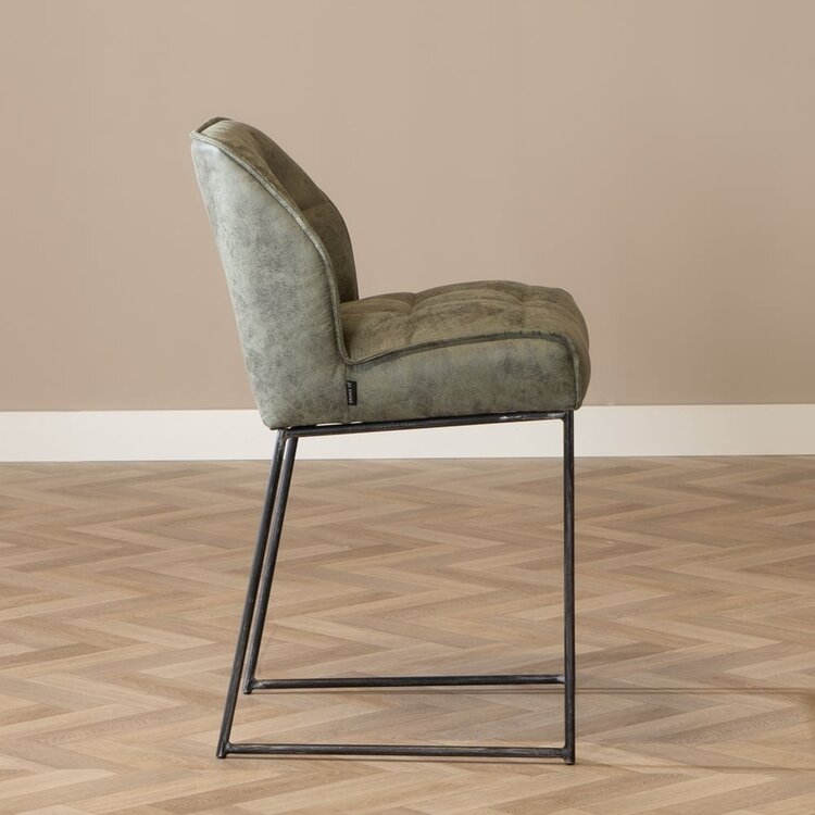 Industriële barkruk Abel olijfgroen 70 cm