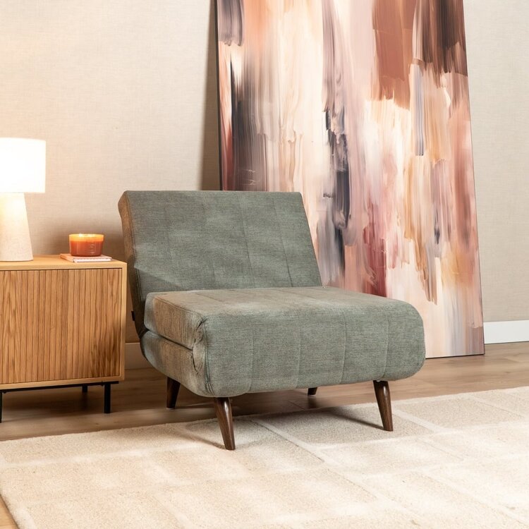 Slaapfauteuil Hanna gerecyclede stof groen