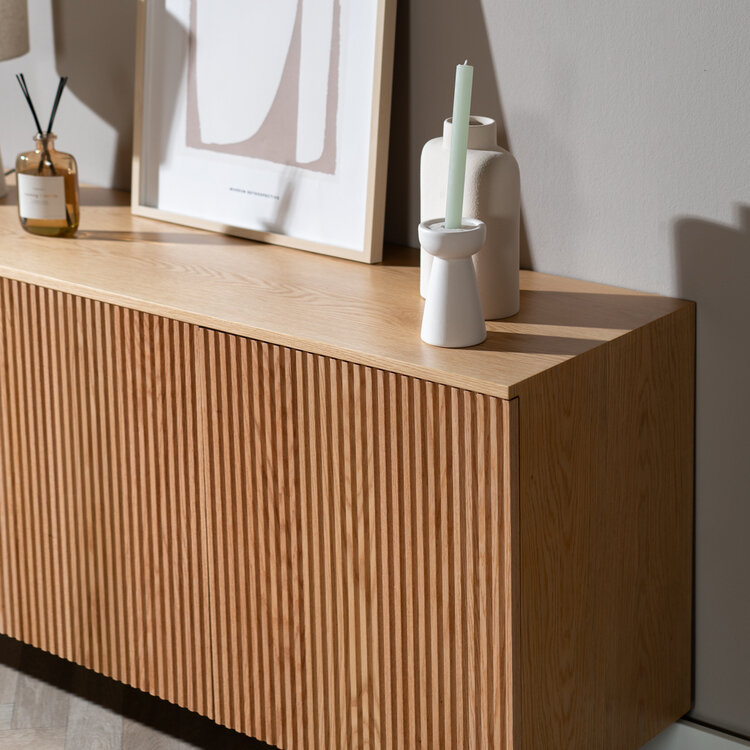 Dressoir Haley blank eiken 160 cm