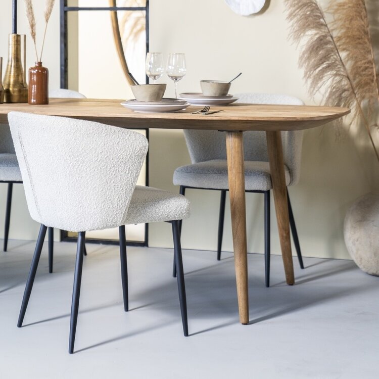 Eetkamertafel Chico teakhout 220 x 100 cm