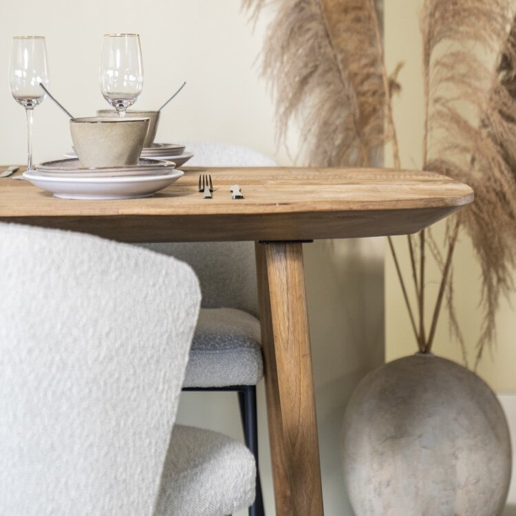 Eetkamertafel Chico teakhout 220 x 100 cm