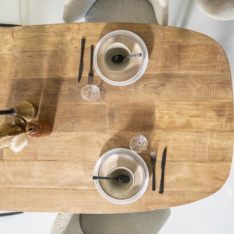 Eetkamertafel Chico teakhout 220 x 100 cm